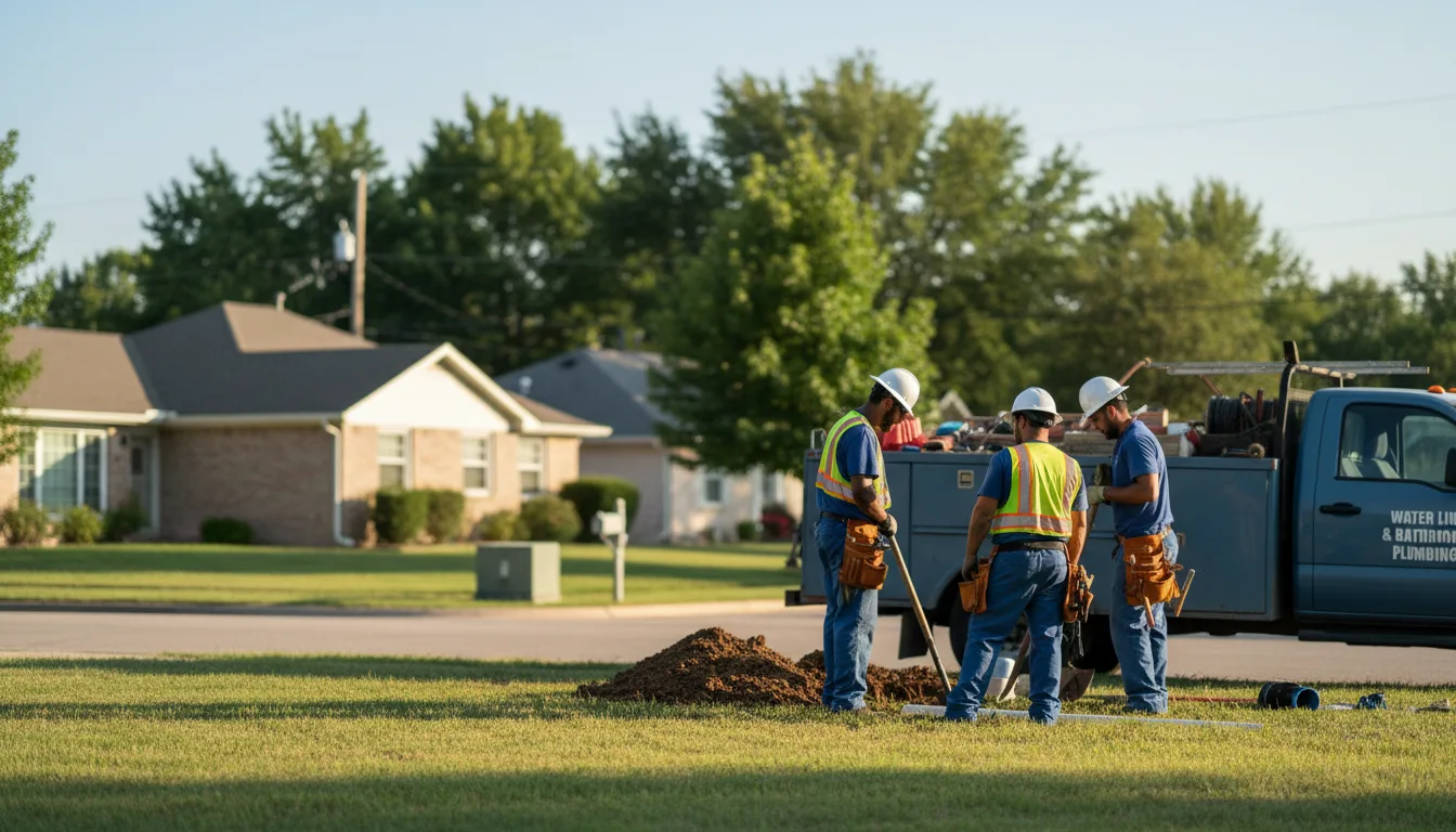 Residential water line and bathroom plumbing service in Harahan, LA